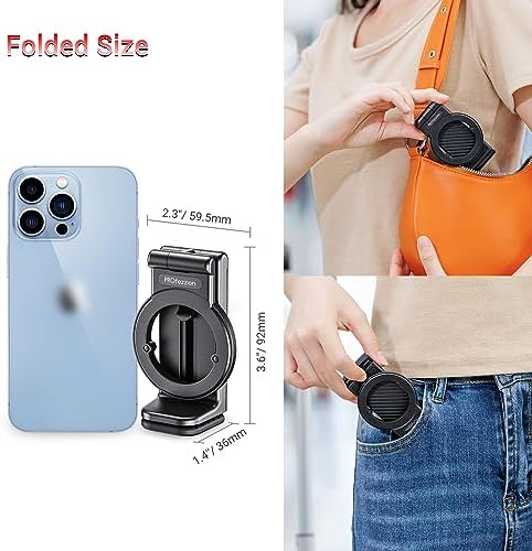 PROfezzion Magnetic Airplane Phone Holder for Mag Safe iPhone 16 15 14 13 12 & All Phone, 360°Rotation Travel Must Have Handsfree Phone Mount for Desk/Tray Table Travel Accessory – Enhanced Compatibility and Speed