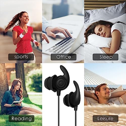 Hmusic USB-C Sleep Earbuds – Ultra-Comfortable Noise Isolation Earphones for Side Sleepers, Meditation, and Air Travel – Lightweight Silicone Design with Integrated Mic for Insomnia Relief and Ultimate Relaxation – Ideal for Enhanced Serenity and Peaceful Rest