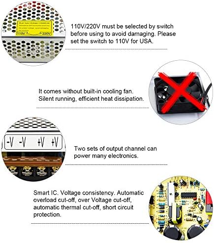 120 W 24 V AC to DC Power Supply Adapter – High-Performance Switching Transformer for LED Lighting, 3 D Printers, and CCTV Systems with Enhanced Efficiency and Safety Features