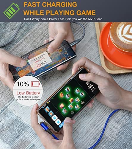 High-Speed USB-C to USB-C Charging Cable 60 W [2-Pack 10 ft] – Right Angle Design for i Phone 15 & 16, Mac Book Air/Pro, Samsung Galaxy S20-S25, Pixel – Ultimate Efficiency and Versatile Compatibility for Fast Data Transfer and Reliable Power Delivery