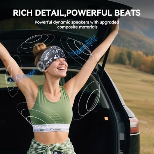 Bluetooth Sleep Headphones with Integrated Sleep Mask – Ultimate Wireless Earbuds for Peaceful Nights and Active Days | Perfect for Travel, Meditation, and Workouts – Superior Comfort and Sound Quality for Insomnia Relief and Focused Relaxation