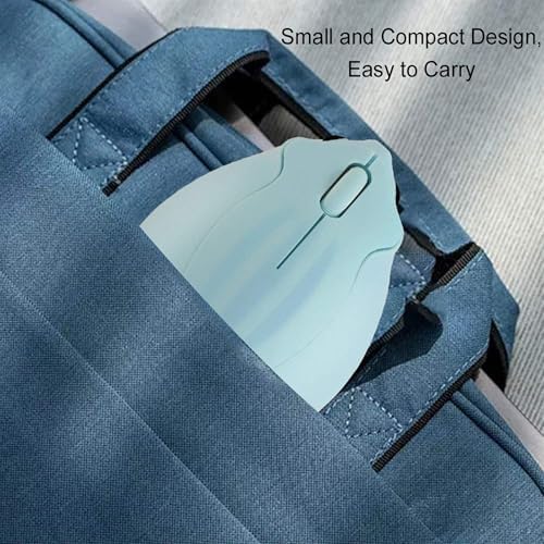 Adorable CHUYI Hamster Wireless Silent Mouse – 1200 DPI Lightweight Cordless Computer Mouse for Kids, Perfect Gift for Home, School & Travel – Fun & Functional Design in Light Blue