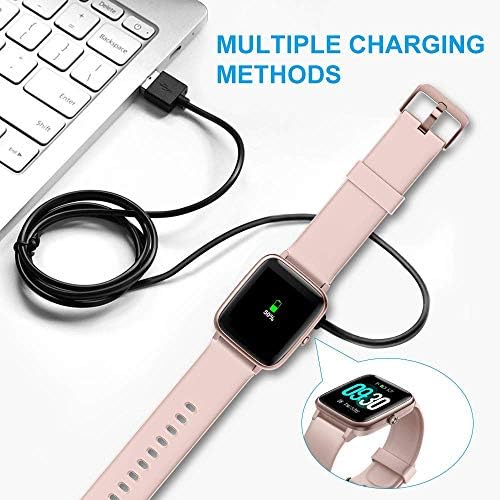 Effortless Power: Dual-Pack Basznrty S52 Smart Watch Magnetic USB Charging Cables – Fast Charging Solution in Black & White for Ultimate Versatility and Style – Essential Smartwatch Accessory for Seamless Connectivity and Fitness Tracking
