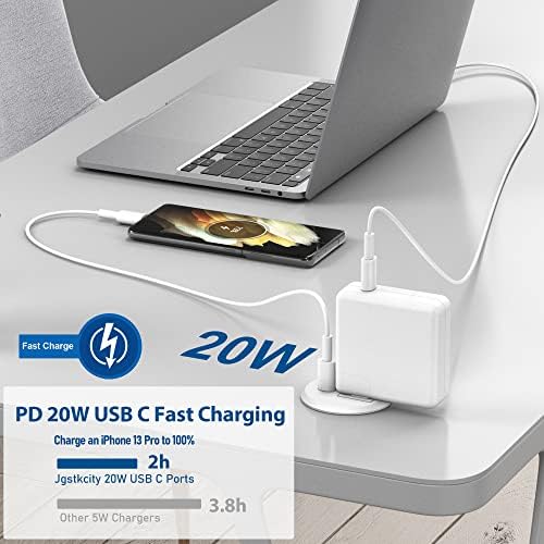 Revolutionize Your Workspace with the 2-Inch Desk Power Grommet Featuring PD 20 W USB-C Fast Charging, Ultra-Flat Plug Design, and Recessed Outlet for Seamless Cable Management – Perfect for Home or Office Use with 6 ft Power Cable (White)
