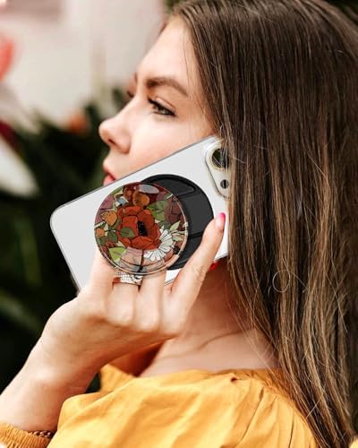Adorable Cartoon Mag Safe-Compatible Phone Grip Stand – Lightweight Kickstand Ring Holder for Enhanced Usability – Perfect Accessory for i Phone 16/15/14/13/12 with Playful Design for Women and Girls – Durable, Easy-to-Install Magnetic Phone Accessory