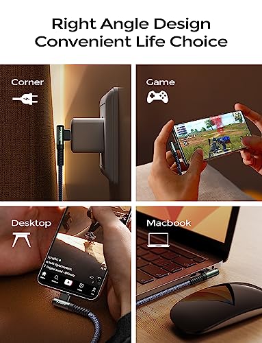 Optimize your charging setup with the AINOPE 240 W USB C to USB C Cable, a 6-foot powerhouse engineered for ultimate speed and flexibility. Featuring a right-angle connector, this fast charging cable is perfect for gaming or multitasking without the clutter of tangled cords. Compatible with the latest devices, including i Phone 16 Pro Max, i Phone 15, Mac Book Air/Pro, i Pad Pro, Samsung Galaxy, and Pixel, it delivers an impressive 240 W power output for rapid charging. The dual-pack offers exceptional value, ensuring you have a reliable charging solution wherever you go. Built with premium materials for durability, the sleek grey and blue design enhances your tech aesthetic while providing long-lasting performance. Elevate your device charging experience with this versatile cable, designed for both home and office use, while ensuring seamless connectivity across all your electronics.