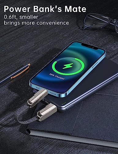 SHEZI 4-in-1 Fast Charging USB C Cable – 60 W Power Delivery with Lightning, USB C, and USB A Ports – 5 FT Durable Flat Nylon Braided Cord – Stylish Pink Design for i Phone, i Pad, and More – High-Speed 480 Mbps Data Transfer Solution for All Your Devices