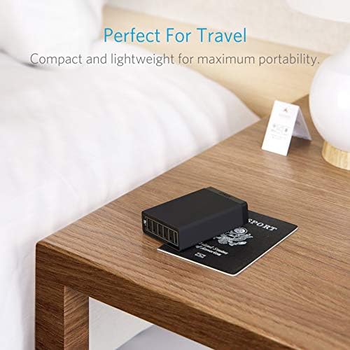 Anker 60 W 6-Port USB Charging Station – Ultimate Multi-Device Fast Charging Hub for i Phone 14/13, i Pad Pro/Air/Mini, Galaxy S23/S22/S21, Note 20 Ultra & More – Compact Design with Enhanced Safety Features for Efficient Power Management and Versatile Compatibility