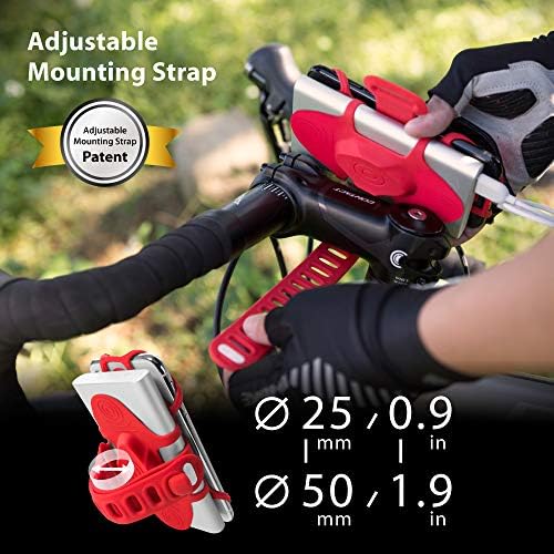 BONE Bike Tie Pro Pack 1: Universal 2-in-1 Bike Phone and Charger Mount – Lightweight Silicone Cradle for Secure Stem Attachment, Scratch-Free Protection for Smartphones with Enhanced Stability – Ideal Cycling Companion for Navigation and Music