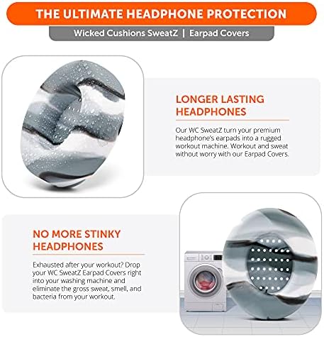 Upgrade Your Beats: WC Sweat Z Studio Earpad Covers for Studio 2 & 3 | Revolutionary Sweatproof Design, Effortlessly Washable, Perfect Fit | Unmatched Protection for Headphones & Enhanced Comfort