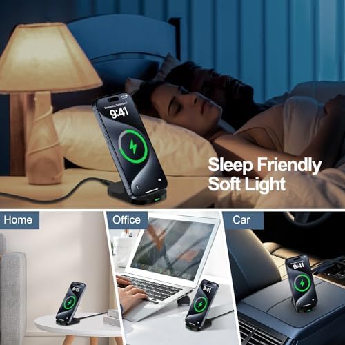 15 W Fast Wireless Charging Stand for Google Pixel & Samsung Galaxy – Sleek Qi Wireless Charger with Smart Tech for Rapid Power Delivery and Enhanced Compatibility – Ideal for Busy Lifestyles