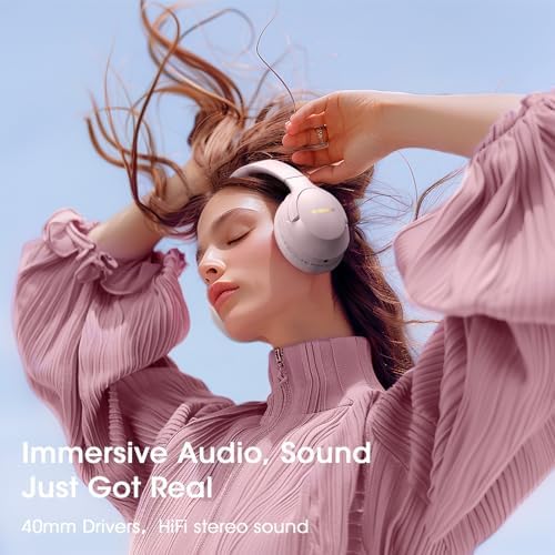 Premium Bluetooth Over-Ear Headphones with 80-Hour Playtime, Custom EQ Settings, and Enhanced Noise-Cancellation Microphone for Superior Call Clarity – Foldable Wireless Headset Ideal for Travel, Gym, Office, and Home Enjoyment with Rich Deep Bass and Unmatched Comfort