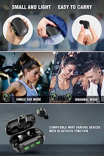 Ultimate Bluetooth Earbuds with 200 Hours Playback – IPX7 Waterproof, Noise-Canceling Design with LED Battery Display – Ergonomic In-Ear Wireless Headphones for Clear Calls & Enhanced Audio, Compatible with Smartphones, Smart TVs, Laptops, Android & i OS Devices