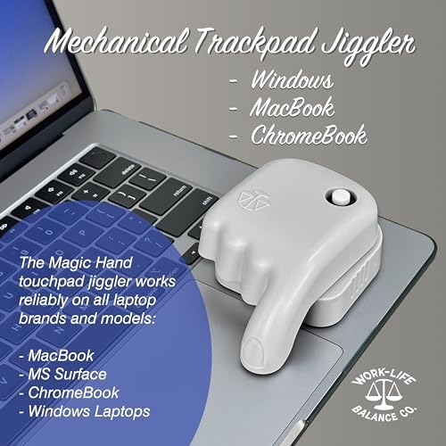 Stay Productive with the Ultimate Laptop Trackpad Jiggler – Long-Lasting AA Battery, Undetectable Cordless Mouse Mover for Active Touchpad Engagement – Ideal for Meetings & Work Without Sleep Mode – Simple ON/OFF Switch – Compatible with Most Laptops, Excluding De II (Teal)