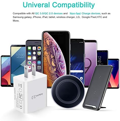 Ultra-Fast Charging 3.0 Wall Adapter – 18 W USB Power Block for Quick Device Recharge | 4-Pack Compatible with i Phone 16/15/14 Pro Max, Galaxy S23/S22, A03 s – Compact and Travel-Friendly Design for Enhanced Efficiency and Versatility
