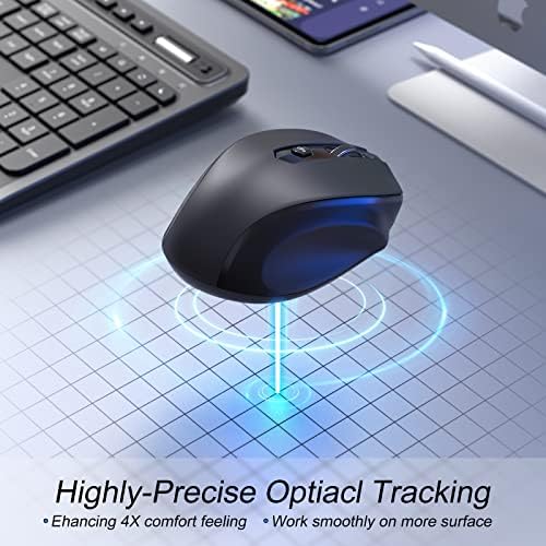Elevate Your Workflow with the D-09 Wireless Mouse – Ergonomic USB Cordless Design, 5-Level 2400 DPI Precision, 16-Month Battery Life, Perfect for PC, Mac, and Chromebook Users – Convenient 2-Pack for Enhanced Productivity and Ultimate Comfort