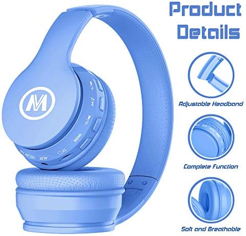 Vibrant Purple Bluetooth Headphones for Kids – Ultimate 60-Hour Playtime, Safe Volume Limiting, Foldable Over-Ear Design, Microphone & AUX Input – Perfect Wireless Headset for School, Home, and Travel Fun