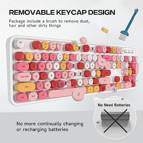 Illuminate Your Workspace with the Large Print Backlit Keyboard – Ergonomic USB Wired Multimedia Keyboard with Rainbow LED Lighting for Enhanced Comfort and Visibility on Windows PCs & Laptops