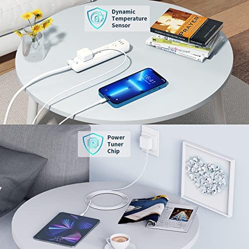 Rapid 20 W USB-C Wall Charger Duo for i Phone 14 & More – Stuffcool MFi Certified 6 FT Type C to Lightning Cable Included – Compact Fast Charging Power Adapter for Swift Device Recharging & Ultimate Safety Features