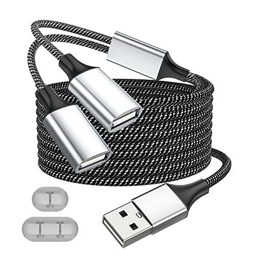 Fidioto 6.6 ft USB Extension Cable Splitter – Expand Your Connectivity with 1 Male to 4 Female Ports for Effortless Data Transfer and Charging – Ideal USB Hub Adapter for Printers, Keyboards, Flash Drives, Play Station, Laptops, and More, Ensuring Superior Compatibility and High-Speed Performance for All Your Peripheral Devices