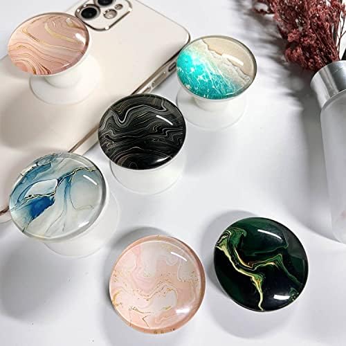 Magnetic Expandable Collapsible Phone Grip & Stand – Stunning Clear Glitter Purple Lotus Flower Design for Enhanced Smartphone Compatibility – Versatile, Lightweight, and Secure Mobile Accessory for Hands-Free Use and Everyday Convenience