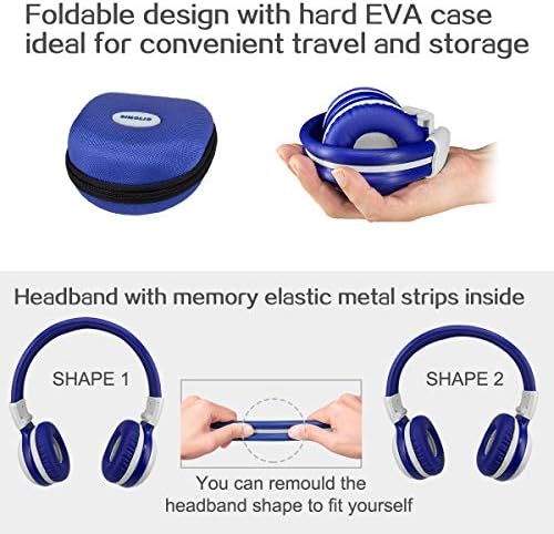 Elevate Your Child’s Audio Adventure with SIMOLIO Kids Bluetooth Over-Ear Headphones – Volume-Limiting Safety (75 d B, 85 d B, 94 d B), Lightweight & Foldable Design for Easy Travel, Adjustable Fit for Growing Ears, Built-in Mic for Online Learning – Stylish, Durable & Perfect for Music, Movies & Educational Content – The Ultimate Listening Companion for Young Explorers