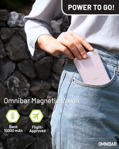 Compact Magnetic Power Bank 10,000 m Ah – Versatile Wireless & USB-C PD 20 W Fast Charger for i Phone 16/15/14 Series – Lightweight, Travel-Friendly Design with Advanced Safety Features for Stress-Free Charging All Day