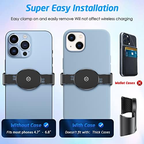 Wix Gear Magnetic Phone Clamp for Car Mount – Durable Metal Clip for Effortless Attachment and Removal – Universal Compatibility with Wireless Charging – Streamlined Design for Safe Navigation and Calls – Essential Accessory for Modern Drivers