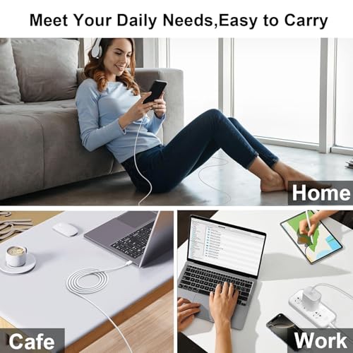 High-Performance 30 W USB-C Fast Charger for i Pad Pro, Air, and Mini – Includes 6.6 Ft Durable Braided Cable for Rapid Charging and Enhanced Device Compatibility – Ideal Power Delivery Solution for 2018-2025 Models