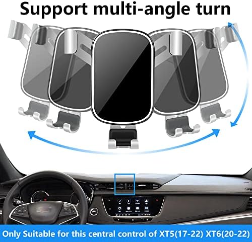 LUNQIN Cadillac XT5 & XT6 Car Phone Holder: Premium Smartphone Mount for 2017-2025 SUVs – Secure Vent Cradle with 360-Degree Rotation for Effortless Navigation and Hands-Free Calls – Durable Auto Interior Accessory for Enhanced Driving Experience and Easy Device Access