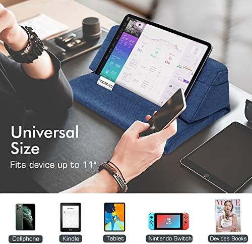 Mo Ko Tablet Pillow Stand – Premium Soft Support for Tablets Up to 11 Inches, Ideal for i Pad 10.2″ (8 th Gen), i Pad Air 4/3, i Pad Pro 11/10.5/9.7, Mini 5/4, Galaxy Tab S6/S7 11″ – Luxurious Hands-Free Viewing Solution in Chic Purple for Ultimate Relaxation and Versatile Use