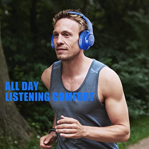 KVIDIO Over-Ear Bluetooth Headphones: 65-Hour Battery Life, Immersive Deep Bass Sound, and Ultra-Low Latency for Effortless Mobility and Enhanced Work Efficiency with Integrated Microphone for Flawless Calls and Voice Control