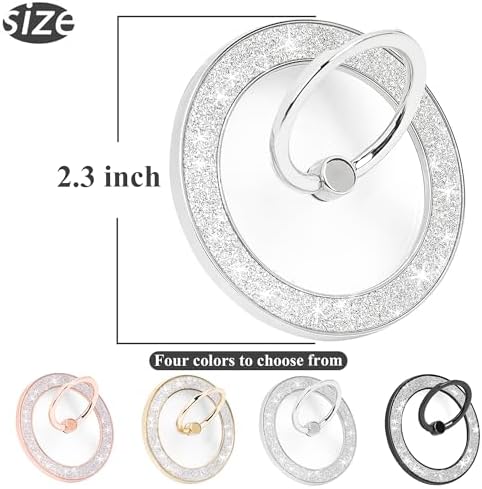 LIZIMANDU Mag Safe Magnetic Phone Holder – Rose Gold Finger Ring Stand for i Phone 15 Pro Max/Plus and Compatible Smartphones – Stylish Grip with 360-Degree Rotation, Effortless Installation, Wireless Charging Ready, Durable Accessory for Everyday Functionality and Fashion