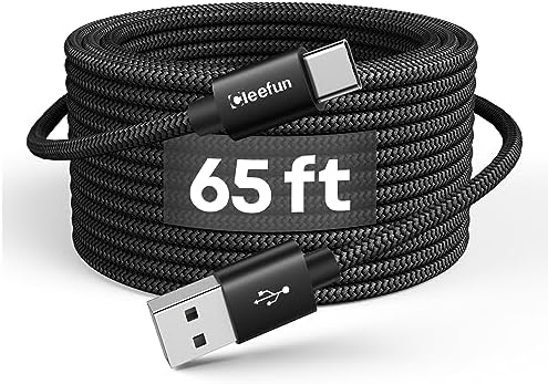 CLEEFUN 26 ft Long USB C Charging Cable – Premium Nylon Braided USB A 2.0 to Type C Cord for Fast Charging & Data Transfer, Ideal for PS5 Controller, Nintendo Switch, Galaxy Note, and USB-C Devices – Unmatched Durability and Flexibility