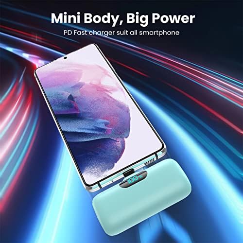 Ultra-Compact 5000 m Ah Power Bank – High-Speed USB-C Mini Portable Charger with LCD Display, Perfect for i Phone 16/15 Series & Android Devices – Lightweight Battery Pack for Travel and Daily Use, Enhanced Compatibility & Fast Charging Solutions