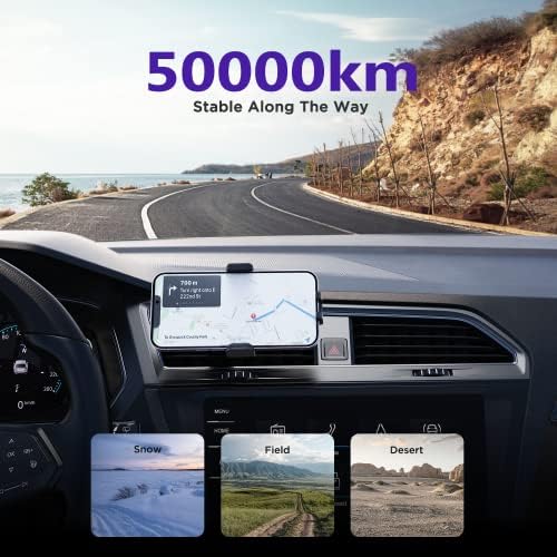 High-Speed Wireless Car Charger with Auto-Clamping Phone Mount and RGB Backlight – 15 W Qi-Compatible Charging for i Phone 15, 14, 13, 12 Mini, Pro Max, 11, XR, X, Samsung Galaxy S23 Ultra, S22, S21+ – Sleek Silver Design for Enhanced Aesthetics and Safety on the Road