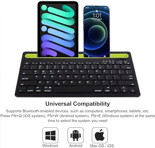 Elevate Your Typing Experience with the CHUYI Wireless Bluetooth Keyboard – Slim, Portable, and Multi-Device Compatible for i Pad, Tablet, and PC – Rechargeable with Quiet Keys and Integrated Stand Slot for Effortless Productivity