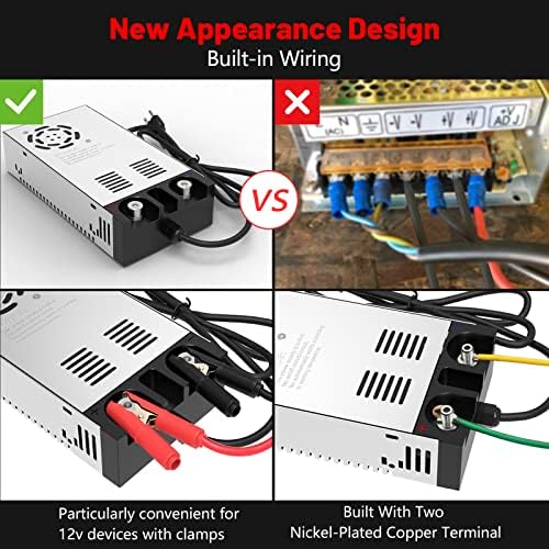 IMAYCC 600 W Adjustable AC to DC Converter – Efficient 110 V to 12 V Power Supply for Electronics and Automotive Applications, 50 A Output, Enhanced Safety Features, Compact Design for Easy Installation and Portability