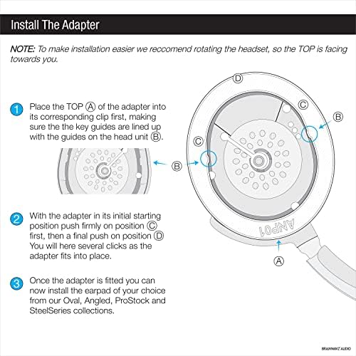 Transform Your Steelseries Arctis Nova Pro Wireless ANC Gaming Headset with Advanced Earpad Adapter Ring – Perfectly Fits Brainwavz Oval & Pro Stock Earpads for Ultimate Comfort and Audio Precision – Effortless Installation, Durable Design, and Enhanced Sound Quality for Uninterrupted Gaming Sessions
