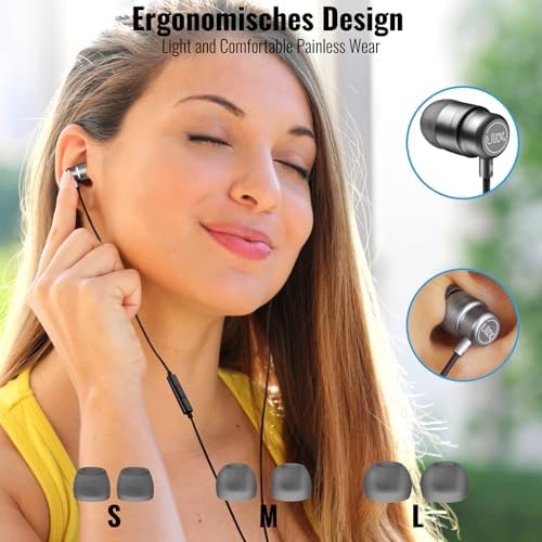 Uli X Rider Premium Wired Earbuds with Microphone – Superior Noise-Isolating In-Ear Headphones for i Phone & Samsung – Tailored Comfort for Small Ears – Ideal for Students, Professionals, & Kids – Tangle-Free Audio Cable for Seamless Use – Enhanced Sound Quality with 5-Year Warranty – Lightweight & Durable Design for All-Day Listening – Perfect for Music Lovers & Active Lifestyles