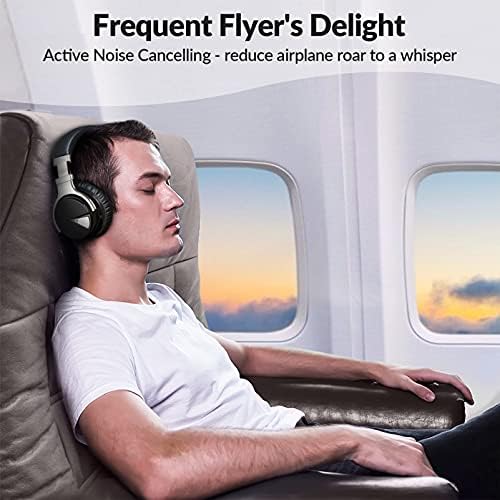 Silensys E7 Elite Wireless Over-Ear Headphones: Unmatched Active Noise Cancellation, Deep Bass Sound Experience, Luxurious Protein Ear Cushions, 30-Hour Battery Life – Your Perfect Bluetooth Companion for Travel, Work, and Daily Adventures in Elegant Black Design