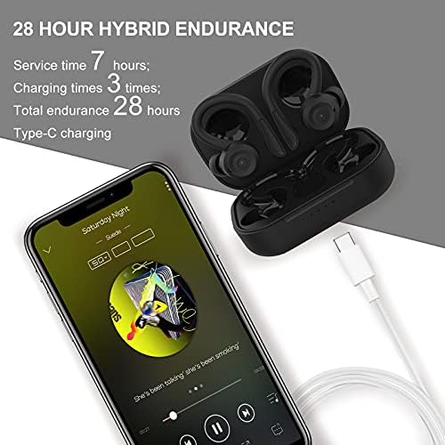 Ultimate Green Wireless Earbuds with Earhooks – Bluetooth 5.1 Noise Cancelling Sports Headphones, Waterproof Design for Secure Fit During Workouts, Compact Earphones for Enhanced Sound Quality and Durability