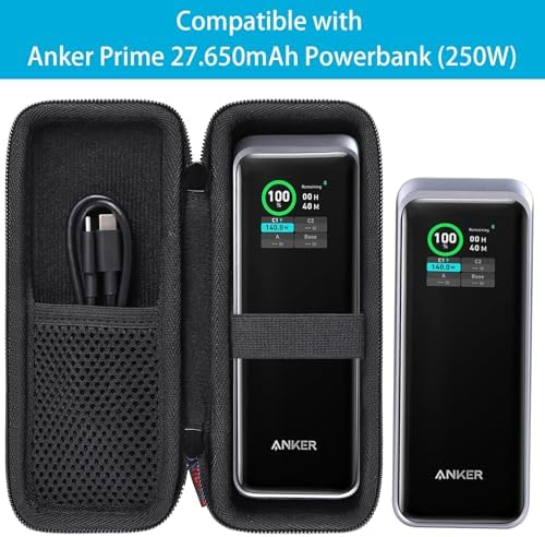 Ultimate Khanka Protective Case for Anker Prime Power Banks – Sleek Golden Waterproof Hard Shell for 12000 m Ah & 20000 m Ah Models, Travel-Ready Accessory with Superior Compatibility and Enhanced Durability