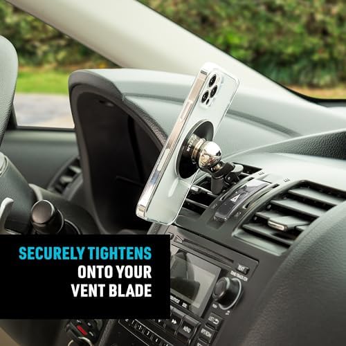 Nite Ize Steelie Original Vent Kit – Premium Magnetic Phone Mount for Effortless Car Vent Attachment – Versatile Hands-Free Holder with Neodymium Magnets – 360-Degree Rotation for Navigation and Calls – Essential Portable Car Accessory for Smartphones and Cases – Enhance Safety and Connectivity on the Road