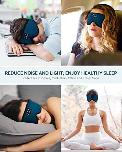 Transform Your Sleep Experience with the MUSICOZY Bluetooth Sleep Mask – Premium Wireless Eye Cover Featuring Built-In Earbuds for Ultimate Comfort, Perfect for Side Sleepers, Office Relaxation, and Travel – Advanced Bluetooth 5.4 Connectivity for Effortless Pairing and High-Quality Sound, Ideal Tech Gift for Anyone Seeking Restful Slumber.