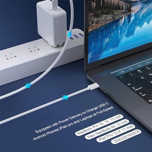 Ultra-Fast 118 W USB-C Charger for Mac Book Pro & Air – Dual-Port Power Adapter with High Efficiency & Smart Safety Features for All USB-C Devices – Compatible with i Pad Pro, M1/M2 Laptops, and More