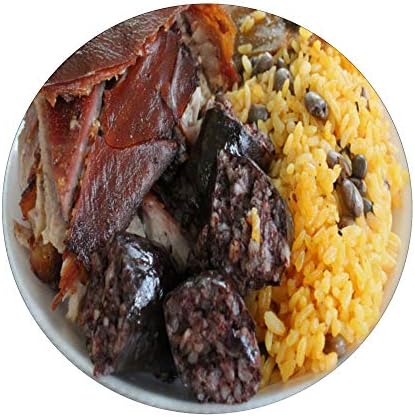 Puerto Rican Food Morcilla Rice Pasteles Pernil PopSockets Grip and Stand for Phones and Tablets – Enhanced Compatibility and Speed