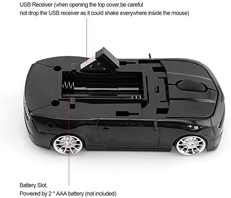 Rev Up Your Productivity with the Ai5 G Wireless Sport Car Shape Mouse – Sleek Optical Mice for Laptop and Desktop, Featuring 2.4 GHz Nano USB Connectivity and Eye-Catching LED Headlight (Red) – Perfect for Gamers and Automotive Enthusiasts!