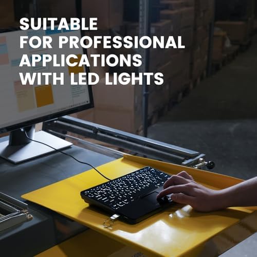Revolutionize Your Workspace with the Perixx PERIBOARD-525 US Wired Mini USB Keyboard Featuring Touchpad – Compact Design with X Type Scissor Keys, Dual USB Hubs, and Optimal Compatibility for Enhanced Productivity