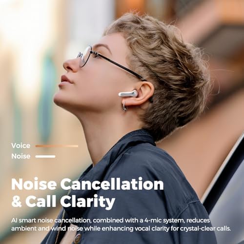 Transform Your Listening Experience with Sound PEATS Air5 Lite Wireless Earbuds – Exceptional Bluetooth 5.4 Performance, 13 mm Drivers for Immersive Hi-Res Audio, and State-of-the-Art Environmental Noise Cancellation for Crystal Clear Calls – Robust 30-Hour Battery Life with Rapid Recharge Capability – Ideal for Audiophiles, Gamers, and Professionals Seeking Superior Comfort and Sound Clarity